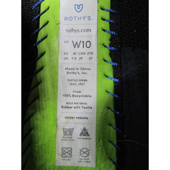 Rothy's Womens Black Flat Round Toe Knit Ballet Slip On Loafers Size US 10 - Picture 13 of 16